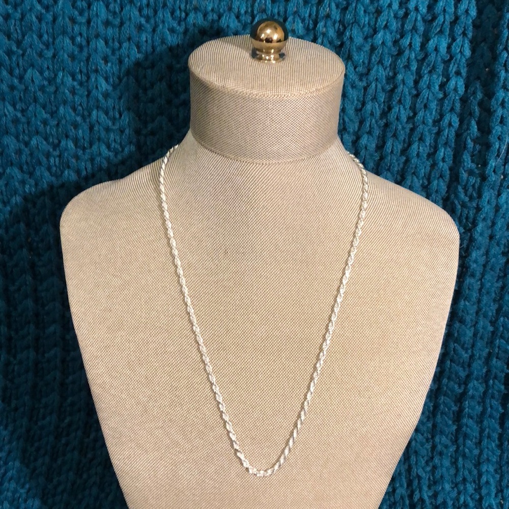 NWT Italian Sterling Silver Rope Chain - 20 Inches
